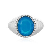 Anillo en plata con Ópalo azul de Etiopía