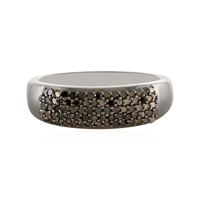 Anillo en plata con Diamante negro