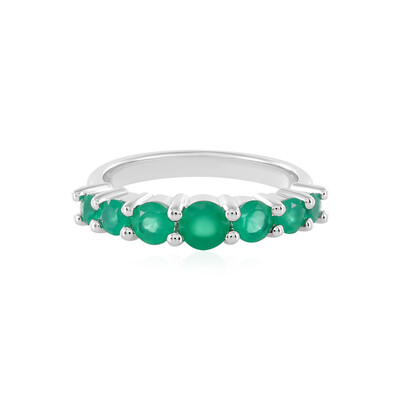 Anillo en plata con Ónix verde