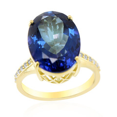 Anillo en plata con Topacio azul royal