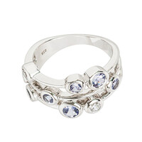 Anillo en plata con Tanzanita