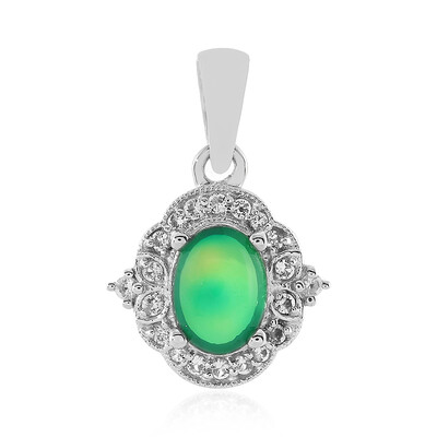 Colgante en plata con Ópalo verde de Etiopia