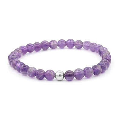 Brazalete en plata con Amatista