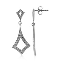 Pendientes en plata con Diamante I2 (I)