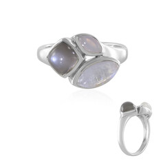Anillo en plata con Piedra de luna azul (KM by Juwelo)