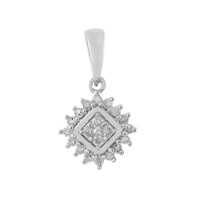 Colgante en plata con I1 (I) Diamante