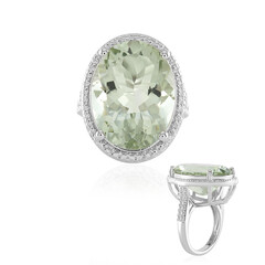 Anillo en plata con Amatista verde