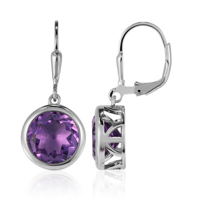 Pendientes en plata con Amatista (MONOSONO COLLECTION)