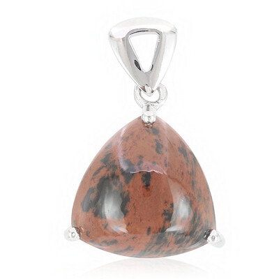 Colgante en plata con Obsidiana caoba