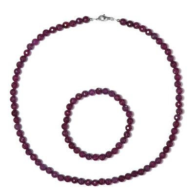 Set en plata con Rubí de Madagascar