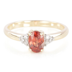Anillo en oro con Zircón Mashewa naranja