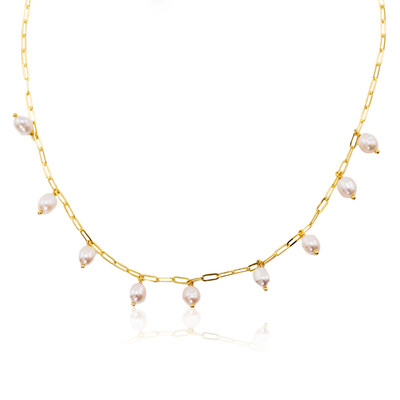 Collar en plata con Perla blanca Freshwater (Joias do Paraíso)