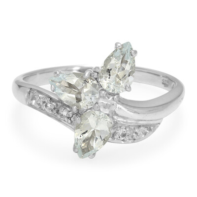 Anillo en plata con Aguamarina