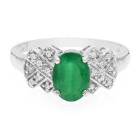 Anillo en plata con Esmeralda de Bahía