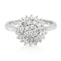 Anillo en plata con Topacio blanco