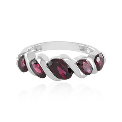 Anillo en plata con Rodolita frambuesa