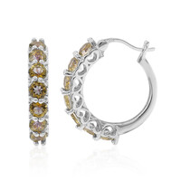 Pendientes en plata con Cuarzo místico amarillo