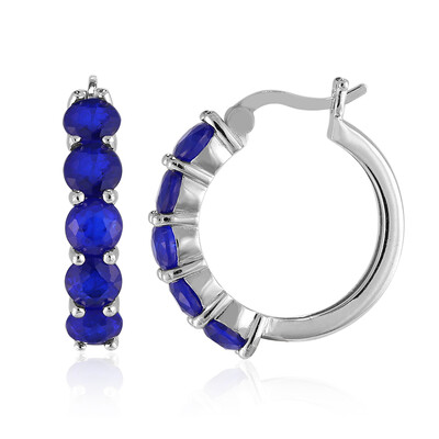 Pendientes en plata con Espinela azul royal