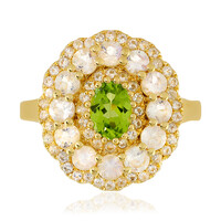 Anillo en plata con Peridoto de Arizona
