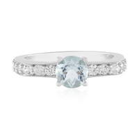 Anillo en plata con Aguamarina de Brasil