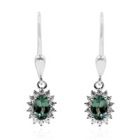 Pendientes en plata con Apatita Cromada