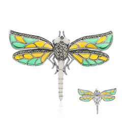 Broche en plata con Ópalo blanco