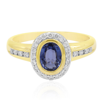 Anillo en oro con Zafiro de Ceilán (Annette)