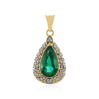 Colgante en oro con Esmeralda de Zambia AAA (D'vyere)