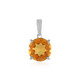 Colgante en plata con Cuarzo místico naranja