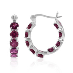 Pendientes en plata con Rodolita