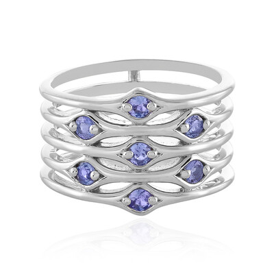 Anillo en plata con Tanzanita