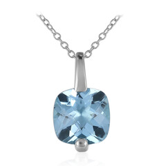 Collar en plata con Topacio azul cielo
