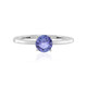 Anillo en platino con Tanzanita