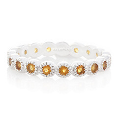 Anillo en plata con Citrino