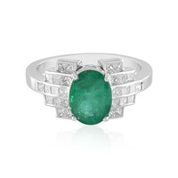 Anillo en oro con Esmeralda de Zambia