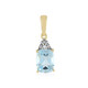 Colgante en plata con Topacio azul cielo