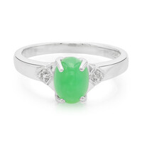 Anillo en plata con Crisoprasa imperial