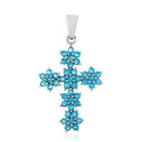 Colgante en plata con Apatita azul neón