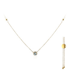 Collar en plata con Topacio azul cielo