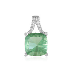 Colgante en plata con Fluorita verde