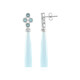 Pendientes en plata con Calcedonia agua  (KM by Juwelo)