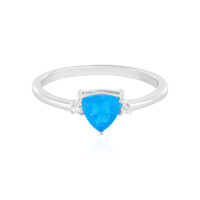 Anillo en plata con Ópalo azul de Etiopía