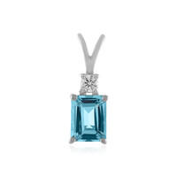 Colgante en plata con Topacio azul cielo