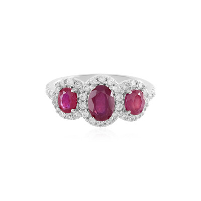 Anillo en plata con Rubí de Madagascar