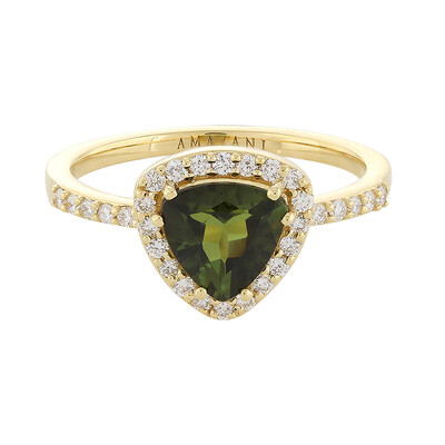 Anillo en oro con Turmalina neón de Nigeria (AMAYANI)