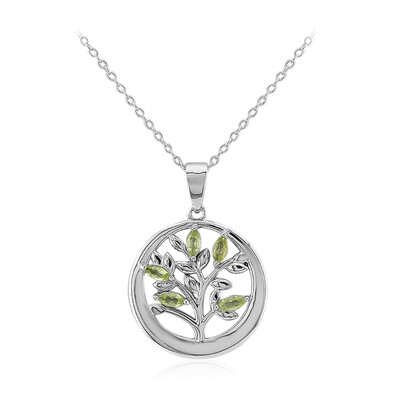 Collar en plata con Peridoto de Birmania