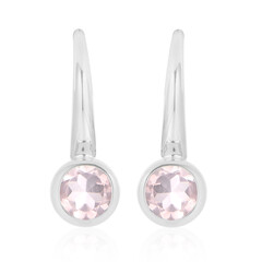 Pendientes en plata con Cuarzo rosa