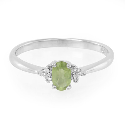 Anillo en plata con Zafiro verde