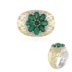 Anillo en plata con Esmeralda de Zambia (Gems en Vogue)
