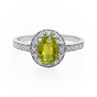 Anillo en plata con Turmalina cuprífera